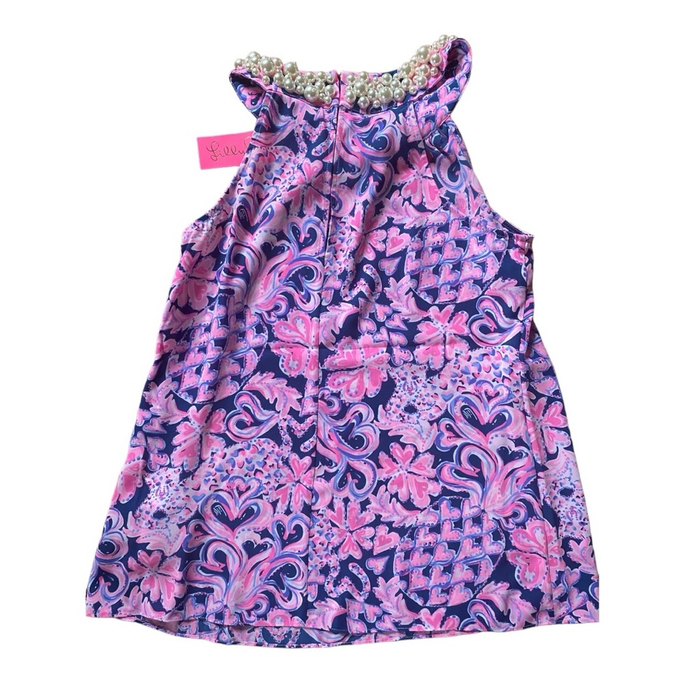 Lily Pulitzer XS NWT Shawn Top Indigo Love You Bunches Sleeveless Top